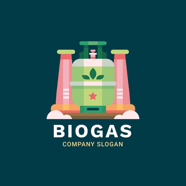 Industry biogas logo template