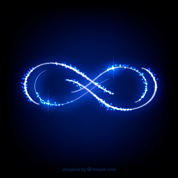 Infinite symbol with shiny effect