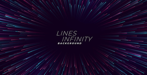 Infinity light trail burst background