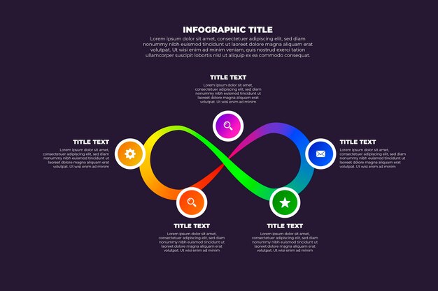 Infinity loop infographic concept