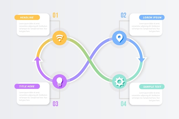 Infinity loop infographic concept