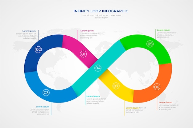 Infinity loop infographic template