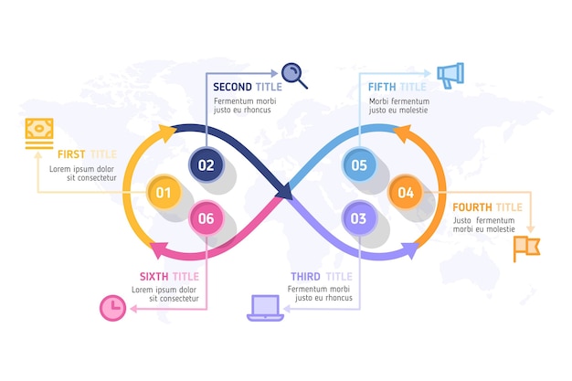 Free Vector infinity loop infographic