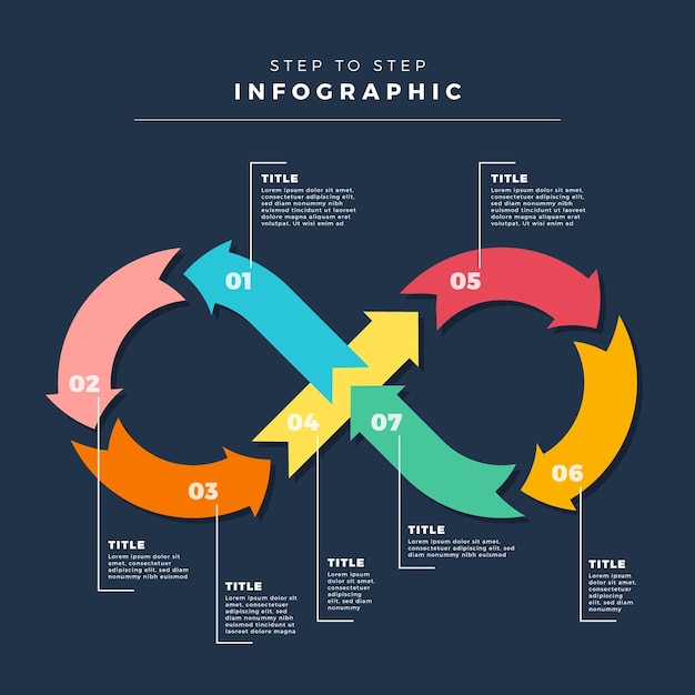 Free Vector infinity loop infographics template