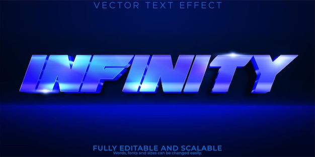 Infinity text effect editable neon and space text style