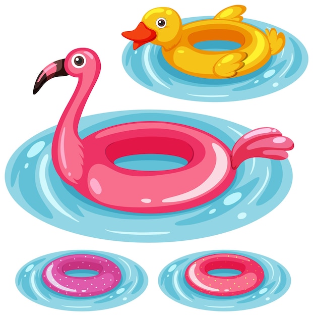 Free Vector inflatable ring in summer theme collection