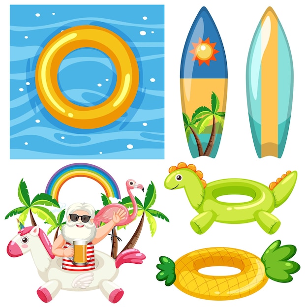 Free Vector inflatable ring in summer theme collection