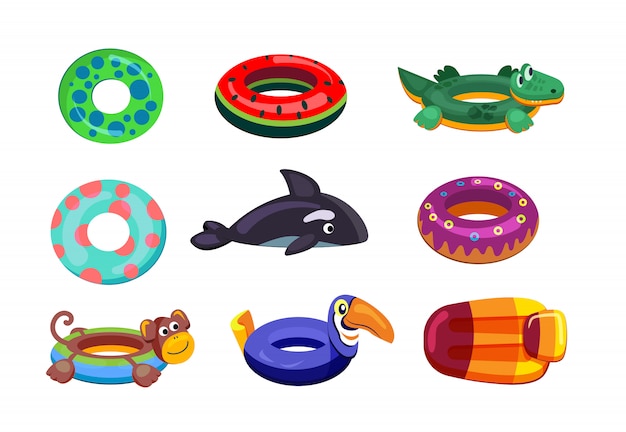 Free Vector inflatable swimming set