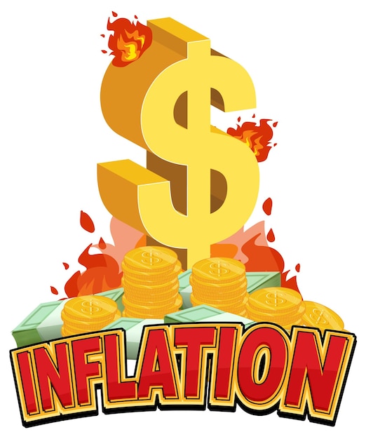 Free vector inflation isolated word text