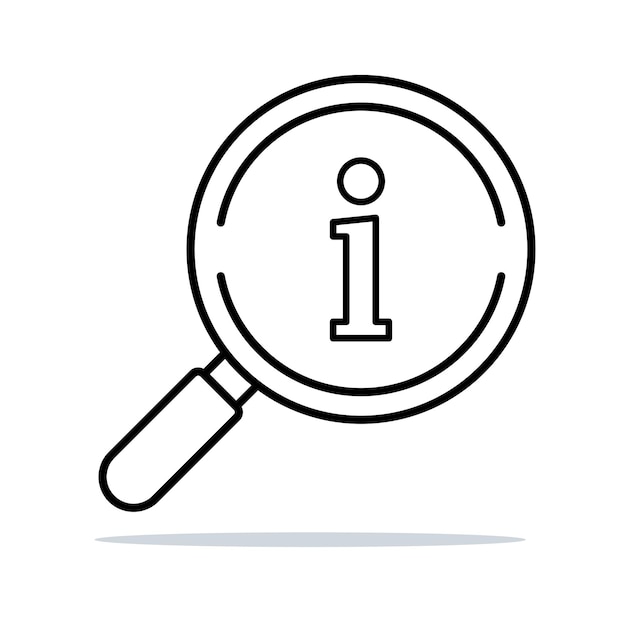 Free Vector info magnifying glass