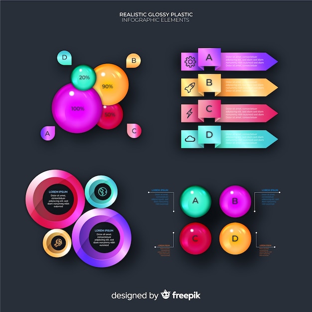 Free Vector infografic element collection