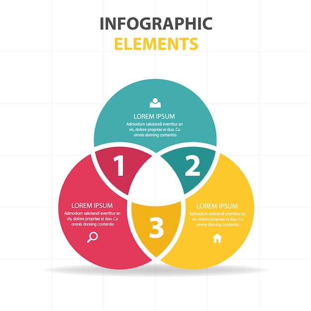 Infograph with 3 colors