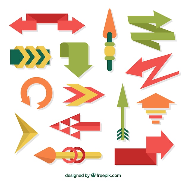 Free Vector infographic arrows pack