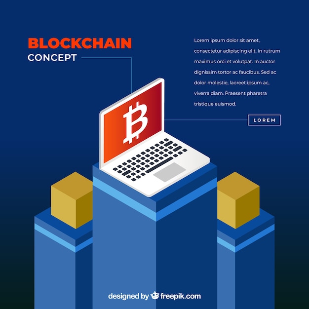 Free Vector infographic blockchain concept