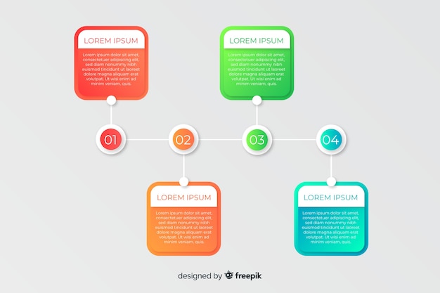 Infographic business steps