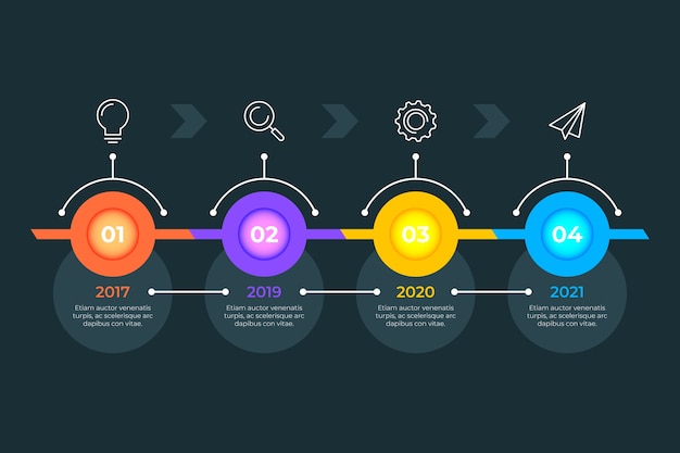 Free Vector infographic business timeline