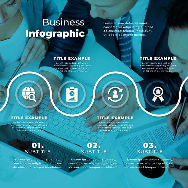 Infographic business with photo