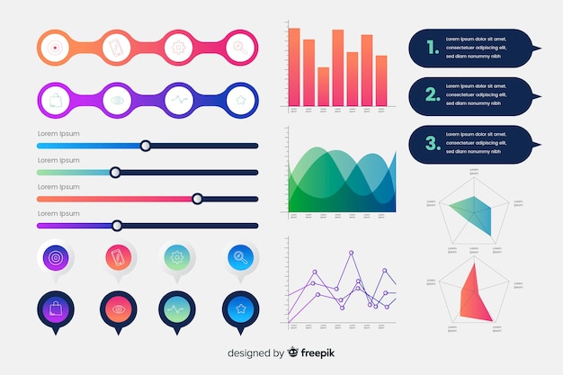 Free Vector infographic element collectio