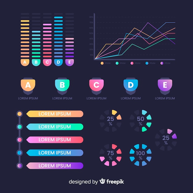 Free Vector infographic element collectio