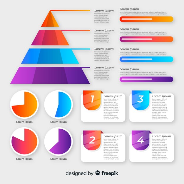 Infographic element collection flat design