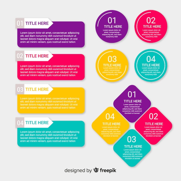 Infographic element collection in flat style