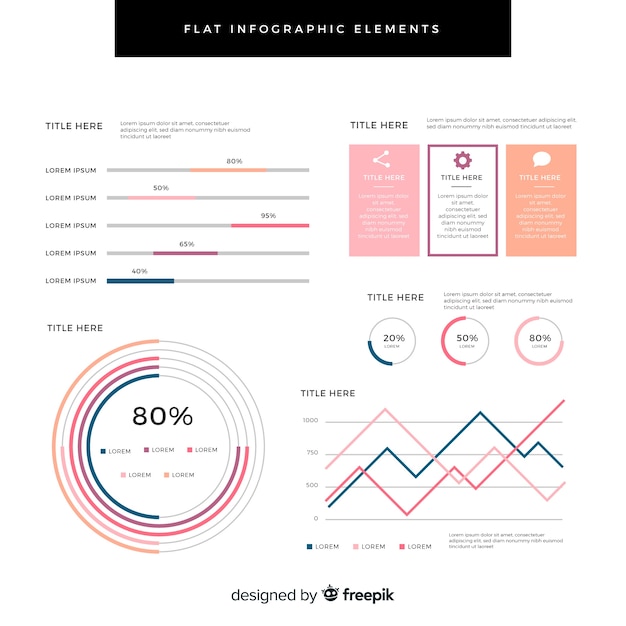 Free Vector infographic element collection