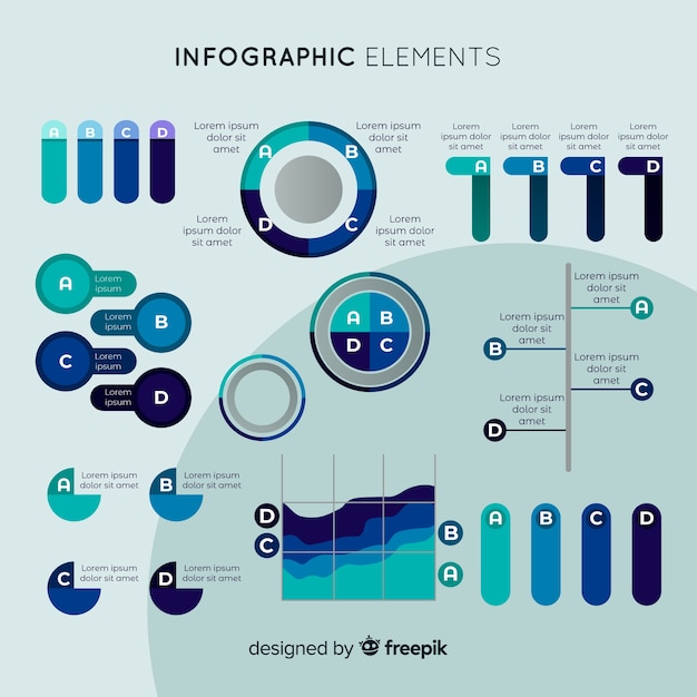 Free Vector infographic element collection