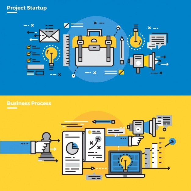 Free Vector infographic elements about startup business