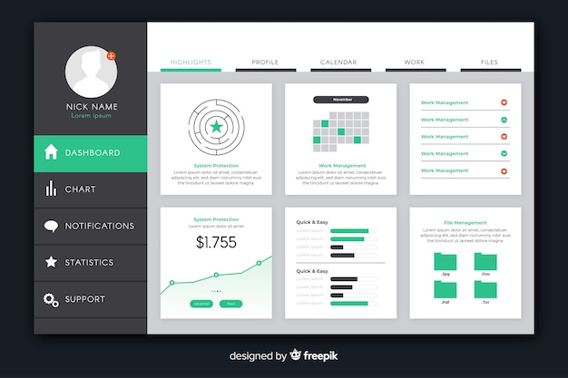 Infographic elements colection dashboar template