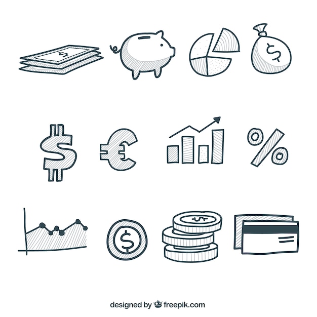 Infographic elements of money