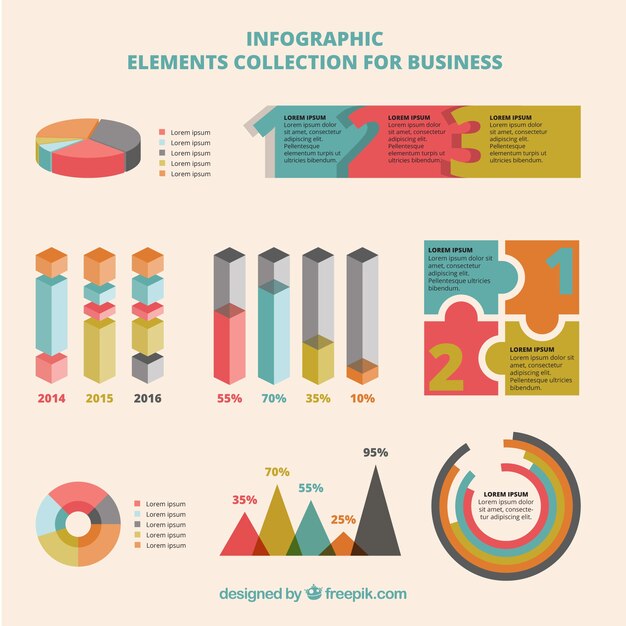 Infographic elements set for business