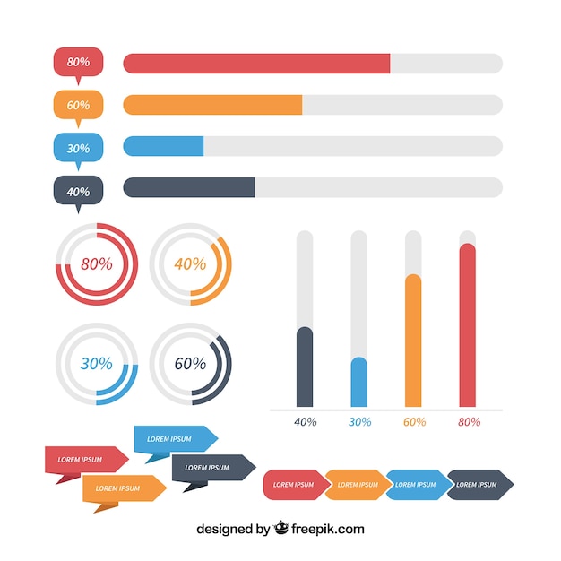 Infographic elements with business style