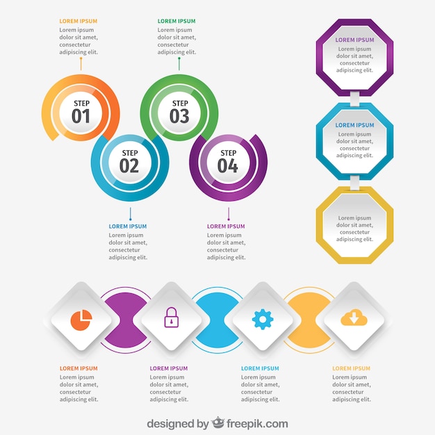 Infographic elements with flat desing