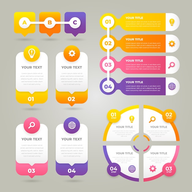 Infographic gradient business