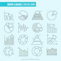 Free vector infographic graph collection