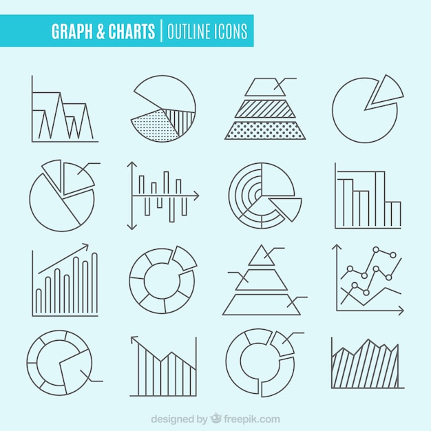 Free Vector infographic graph collection