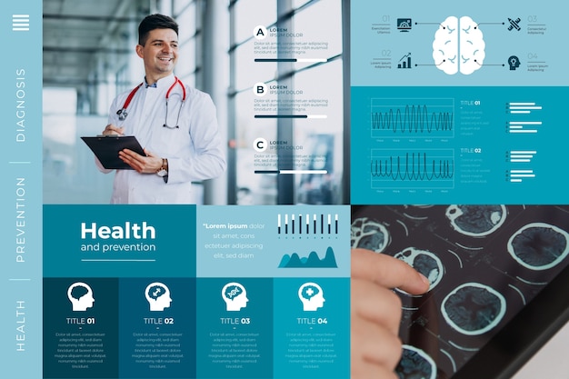 Free Vector infographic medical with image