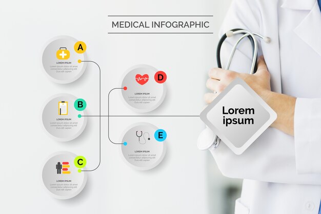 Infographic medical with photo