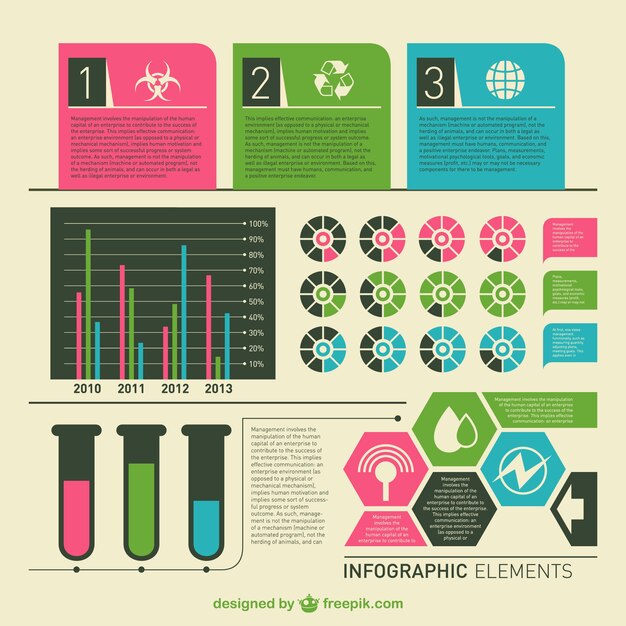 Infographic retro graphic elements