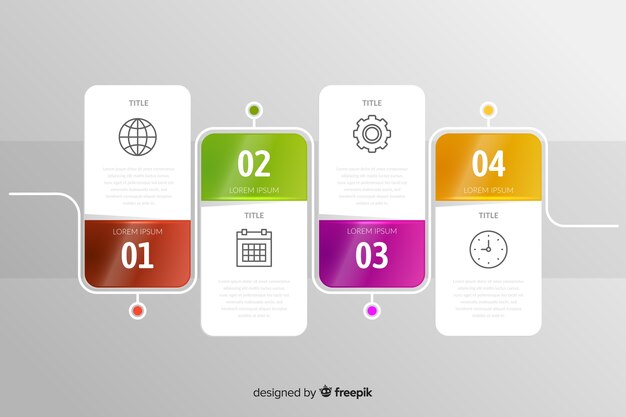 Infographic set of steps phases template