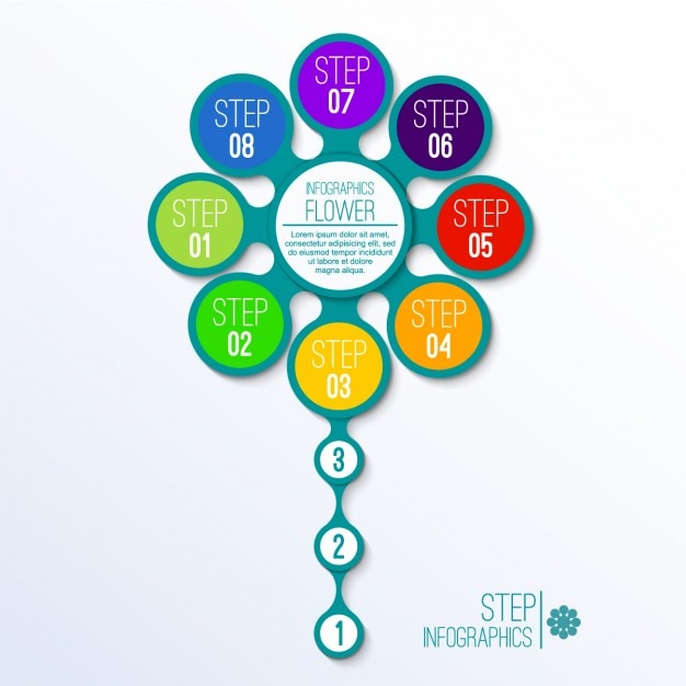 Free Vector infographic step chart