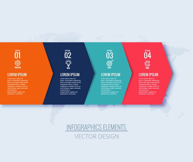 Infographic steps arrow concept creative banner design