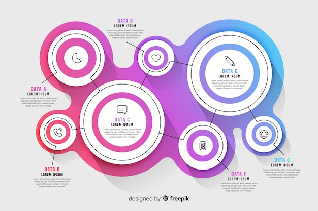 Infographic steps collection flat design