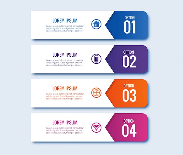 Infographic steps concept creative banner design