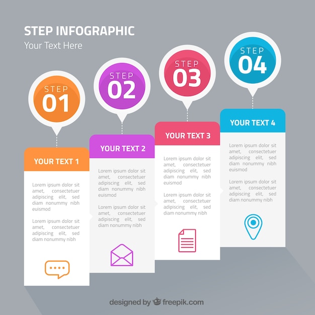 Infographic steps concept