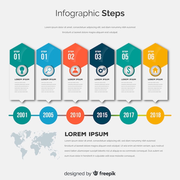 Infographic steps concept