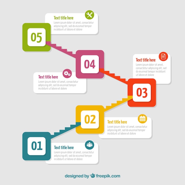 Infographic steps design