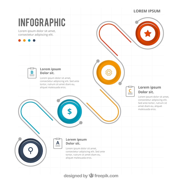 Infographic steps design