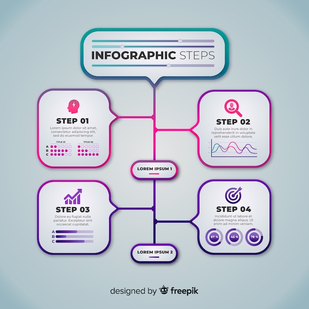 Infographic steps design