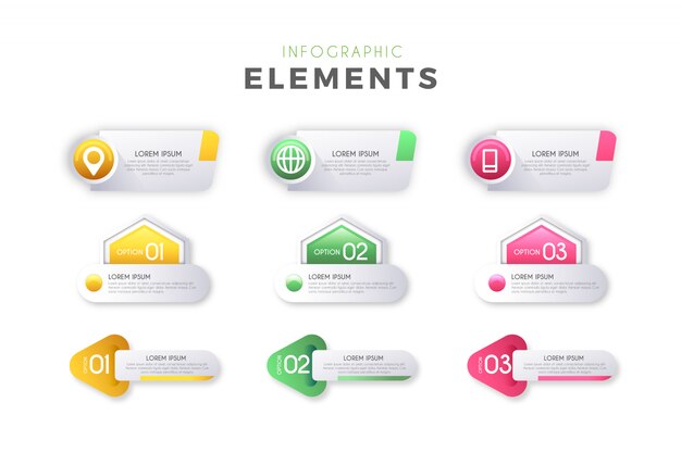 Infographic Steps Elements